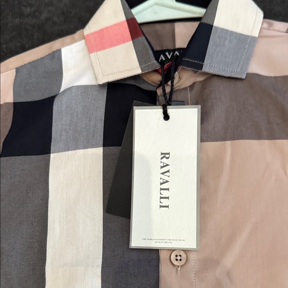 Ravalli kids Button Down Shirt - Beige, Red, Black - Picture 2 of 6